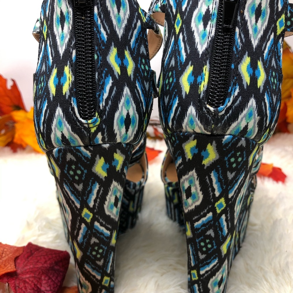 Shi By Journeys Multi Colored Platform Wedges - image 4